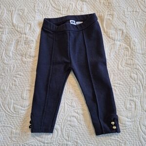 Janie and Jack girls size 12- 18 months navy ponte pants, vguc 2016 JJ Trans 1